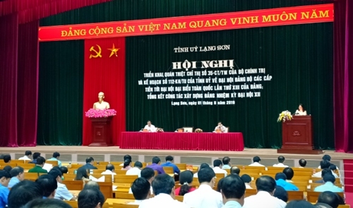 Lạng Sơn Triển khai đại hội đảng bộ các cấp
